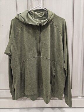 Simms Olive Green Half-Zip Hoodie Sweater